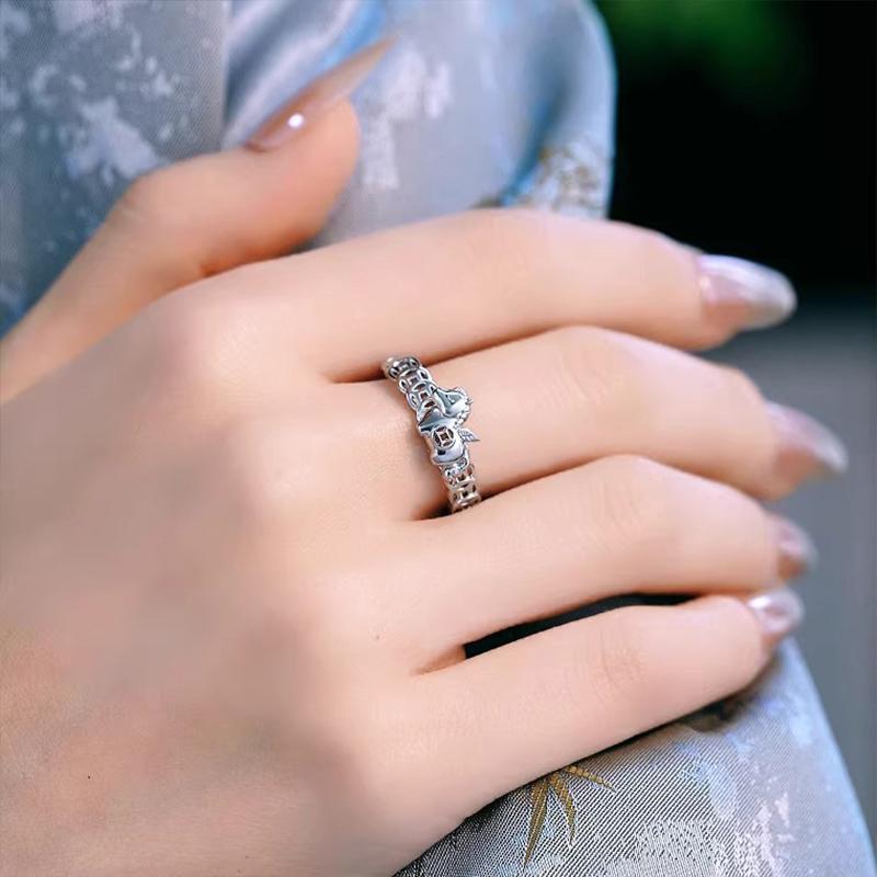 Year Of The Horse Ring Simple Coin Opening Adjustable Ring High-End Feel Zodiac Year Gift Accessories