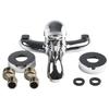 Bathtub Bathroom Basin Faucets Mixing Valve Triple Wall Mounted Zinc Alloy Accessories Dual Spout Fittings Modern Set