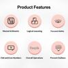 Rainbow Push Bubble Toy Stress Relief Round Square Heart Bubble Popping Game Silicone Bubble Squeeze Sensory Fidget Toy