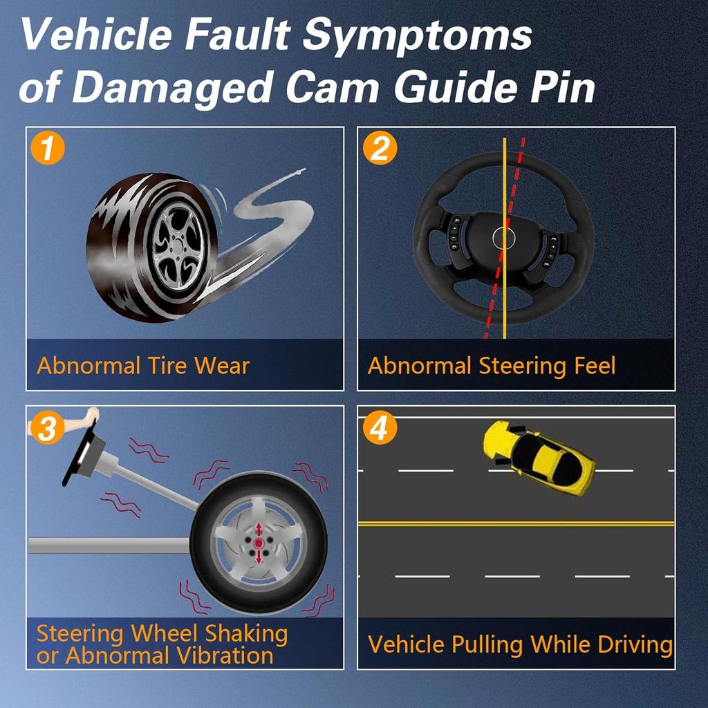 12 Pcs Alignment Cam Guide P Camber P Compatible with Chevrolet Avalanche Silverado Tahoe Suburban GMC Sierra Savana Yukon Cadillac Escalade Hummer