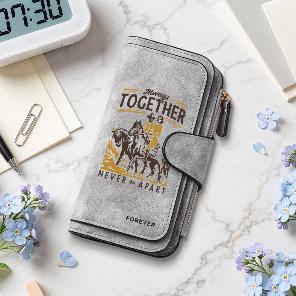 Vintage Western Pattern Long Wallet Multi Slot Card Holder Portable Fashion Forever Daily Use Purse