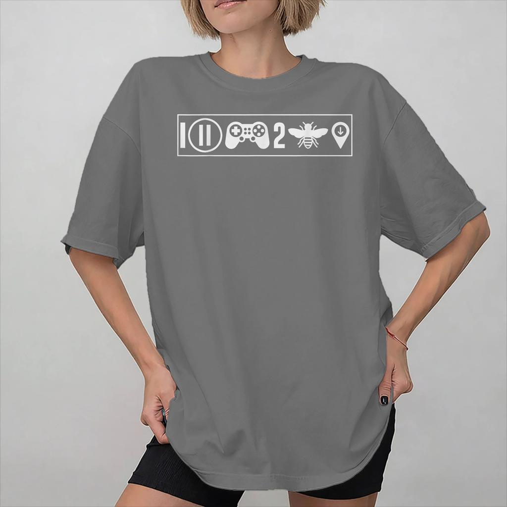 I Paused My Game To Be Here Print T Shirts For Unisex Wounisex Pure Cotton Tee Shirt Clothing