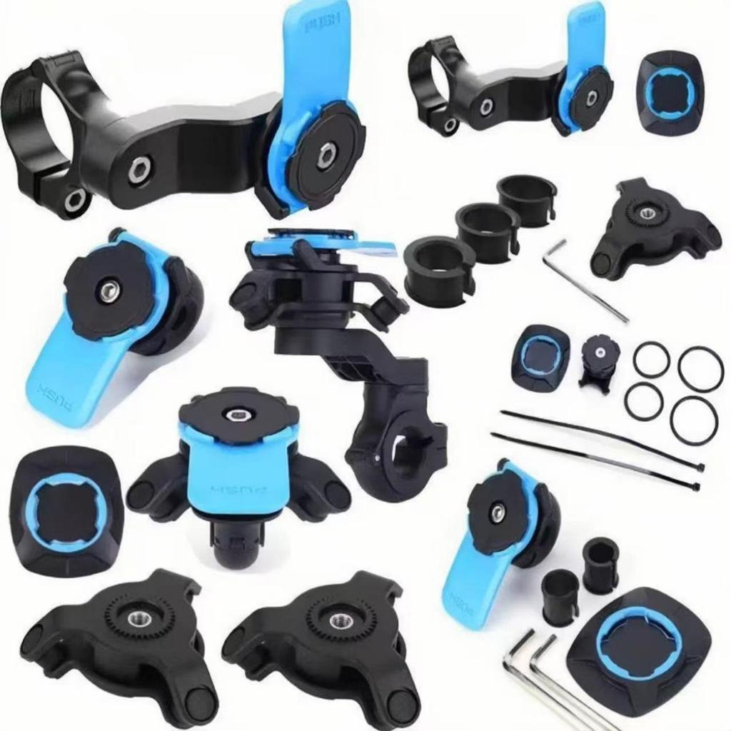 360°-ban forgatható telefontartó kerékpárokhoz és motorkerékpárokhoz - Levehető, ütéselnyelő navigációs tartó