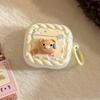 Sweat bear applies to Apple AirPods protective case 4th generation Bluetooth headset 1/2 milk yellow hanging ring Pro 2 matte 3