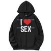 I Love Heart Fashion Birthday Gift Graphic Hoodies Spring Autumn New In Hoodies & Sweatshirts Pullover Hoodies Printed Sweater