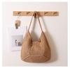 Korean Vintage Hollowed Handwoven Cotton Tote Bag With Magnetic Closure For Casual Outings