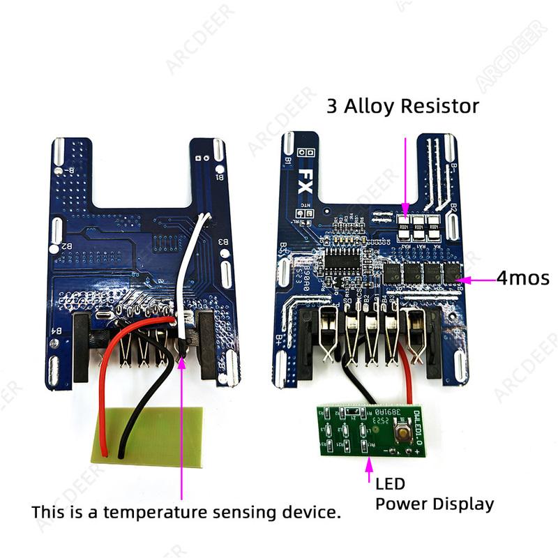 1/2/4/6/10Set 18V 21V 10*18650 Power Tool Accessories Li-ion Battery Case For Dewalt BMS Box 4Mos Charging PCBA Power Display