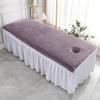 Upgraded Edge Beauty Salon Towel with Skin Care Hole White Gray Thickened Cover Towel