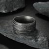 Antique Rune Pattern Engraved Stainless Steel Ring for Men Viking Punk Gothic Edgy  Mystic Biker Accessories Unisex Gift
