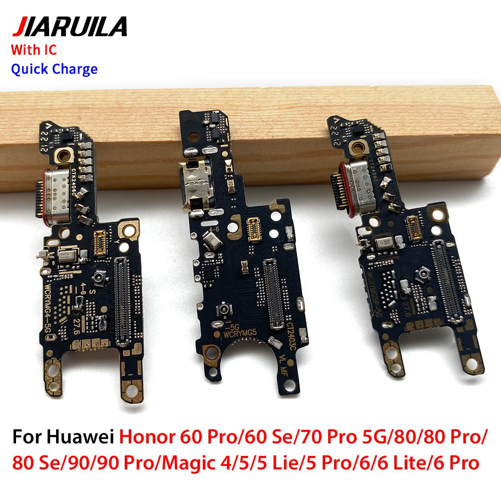 New USB Charging Port Dock Charger Connector Board Flex Cable For Huawei Honor Magic 4 5 6 7 8 Pro Lite
