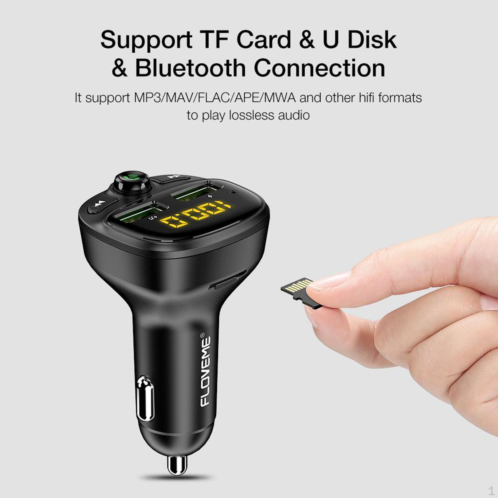 Dual USB Car Charger Wireless Bluetooth V5.0 FM Transmitter Radio Adapter QC3