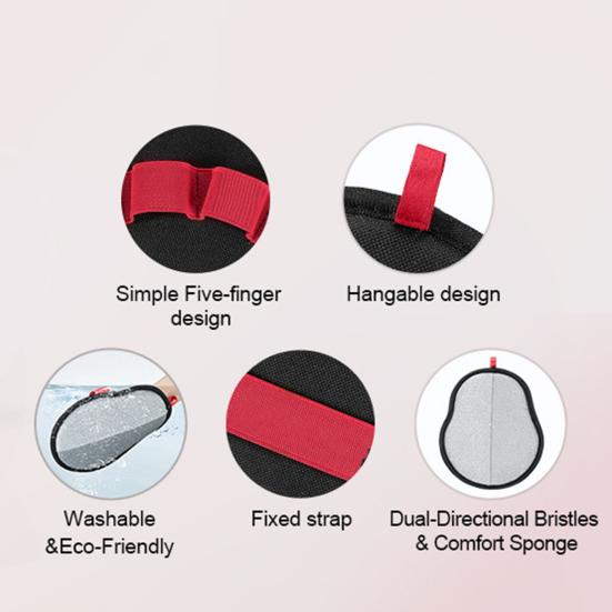 Pet Hair Removal Glove for Cats Dogs Electrostatic Grooming Gloves Reusable Animal Fur Removal Tool for Couch Furniture Carpet Car Seats Clothing