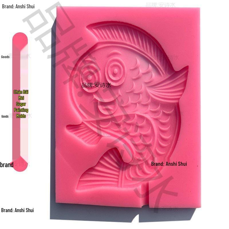 Zodiac Animal Silicone Mold Set: Cartoon Sugar Painting Lollipop Cow Template.