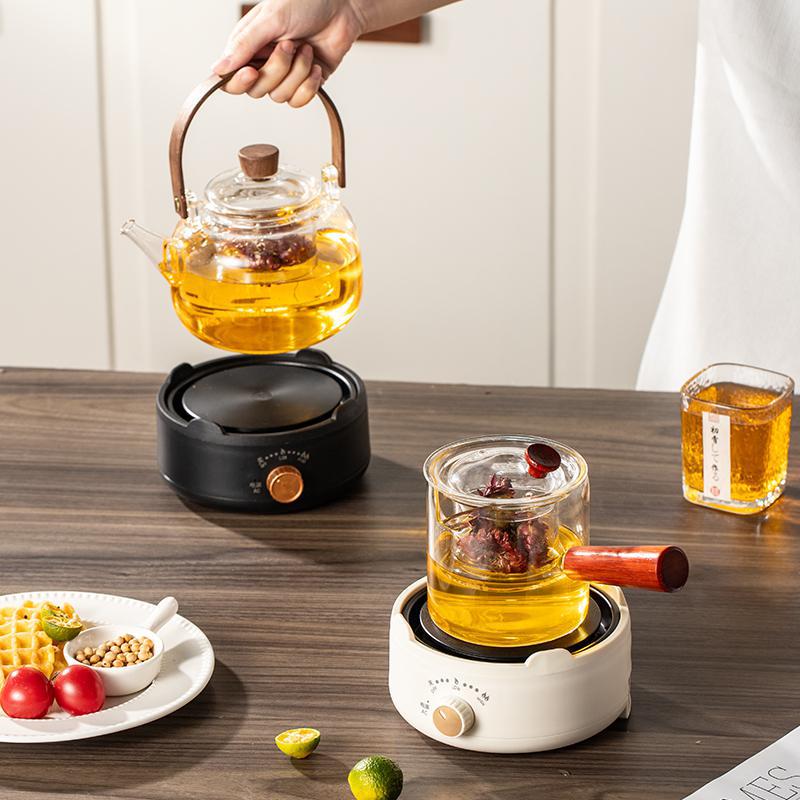 Round Lattice Multifunctional Electric Ceramic Tea Maker Set