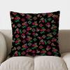 Colorful Floral Pattern Double-sided Printed Pillow Cover Short Plush Suitable Living Rooms Bedrooms Sofas Throw Cushion Cover