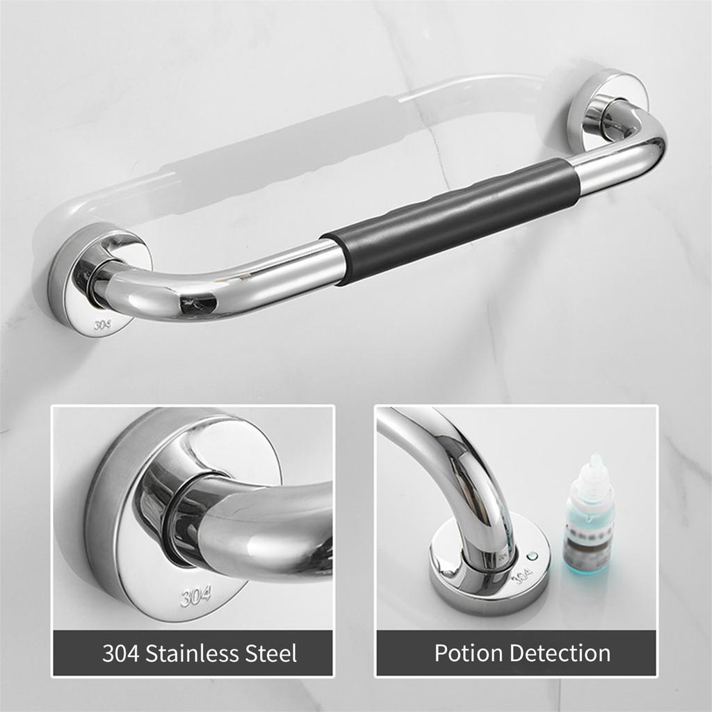 Bathroom Grab Bar Toilet Shower Bathtub Handicap Support Balance Grab Bar Stainless Steel Non slip Rubber Safety Rail