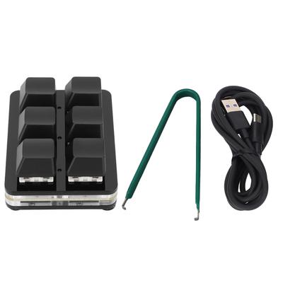 Mechanische Gaming-Tastatur 6 Tasten DIY Programmierbar Roter Schalter Klein USB Kabelgebunden RGB Mechanisch