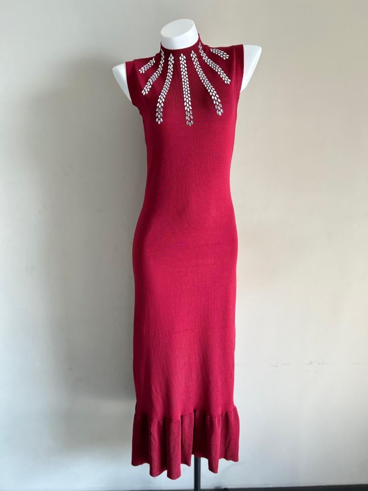 

Real Shot S06 Summer French High-End Women s Sequin Fishtail Dress XS