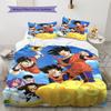 Son Goku Pattern Bedding,Quilt Set Quilt Cover Pillowcase Home Birthday Gift (1 * Duvet Cover + 2 * Pillowcase, Without Core)