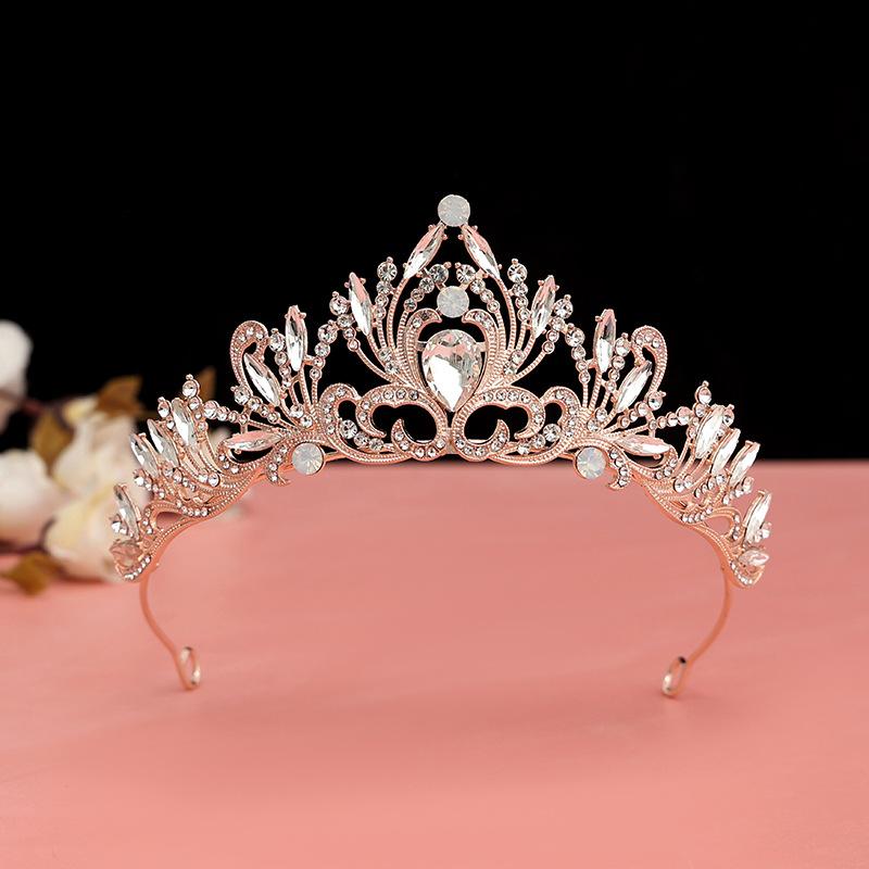 

Барокко Ретро Черная Роскошная Корона Свадебная Тиара Свадебное Платье День Рождения Королева Корона Корона для Торта