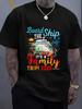 100% Cotton Board The Ship It's A Family Trip 2026 Group Matching Cruise T Shirt Men's Graphic Tee Causal Tops Fashion T Shirt Sh