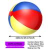 Large Inflatable Three-Color Beach Ball for Outdoor Fun and School Sports Activities