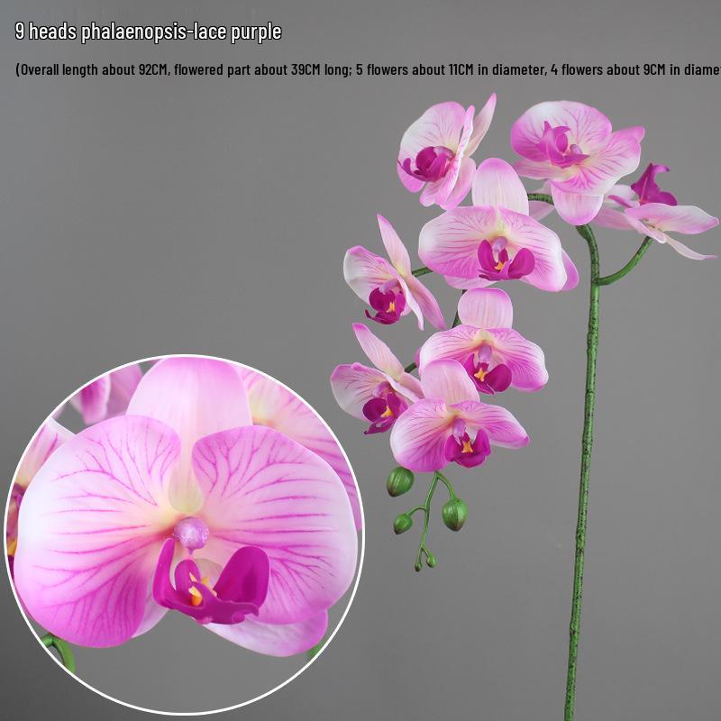 High-End PU Phalaenopsis Artificial Flowers - Single Stem for Home & Hotel Décor