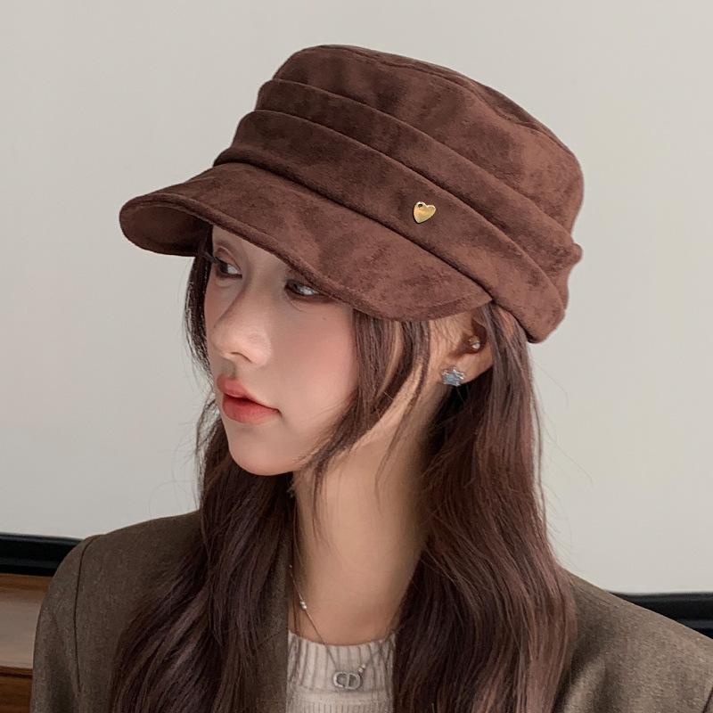 Retro Versatile Woolen Beret Showing Face Ducktongue Octagonal Hat Children'S Warm Windproof Newsboy Hat