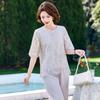 Middle-Aged Women's Summer Plus Size Two-Piece Outfit
