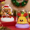Christmas Tree Santa Claus Penguin Model Building Block DIY Snowman Bricks Toys Children Adult Desktop Ornament Gift