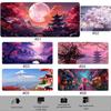 HD Große Gaming-Mauspads Kirschblüten-Landschaft Mond-Mauspad Große Schreibtischunterlagen Rutschfeste Gummi-Mauspads XXL Große Tastatur-Tischmatten