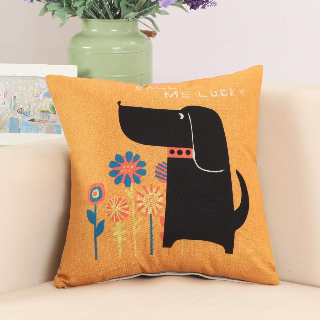 YunJeude Cushion Set of Nordic Geometric Different Zipper Pattern Animal Pattern Covers, 45x45cm, 4, Style, Double-Sided Print, Pattern, Patterns,