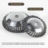 Round Weed Brush Cutter Head Knotted Steel Wire Weed Trimmer Disc Grass Trimmer Head  Garden Use
