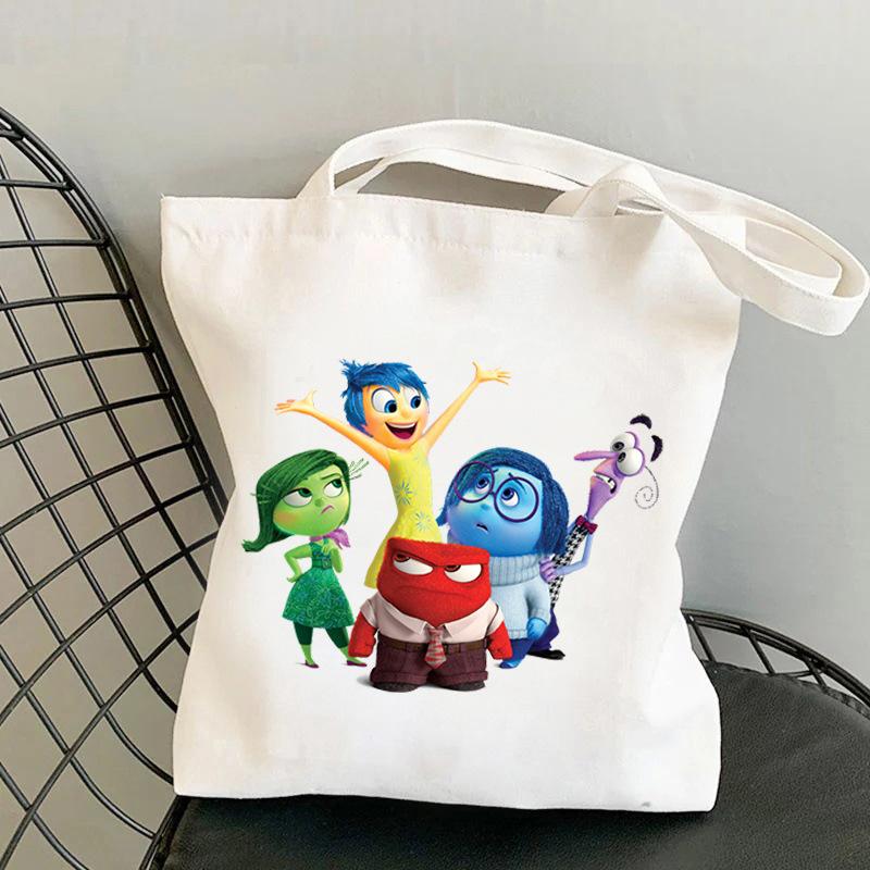 Animation Peripheral Cartoon Printing Messenger Bag Canvas Bag Leisure Large Capacity Women'S Shoulder Shopping Bag