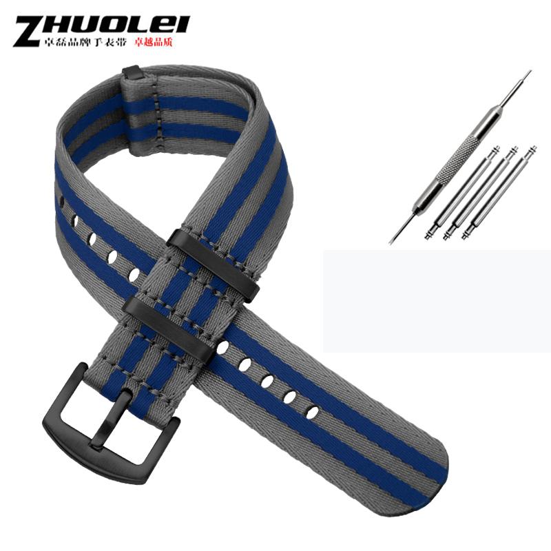 Hochwertiges Nylon-Uhrenarmband für Omega Seamaster Speedmaster Rox Mido Seiko Armband 20mm 22mm