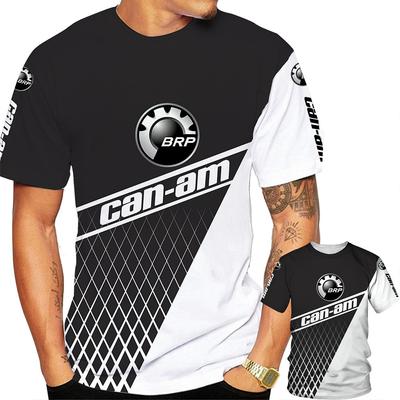 T-shirt à manches courtes avec logo Can-Am BRP, T-shirt décontracté tendance