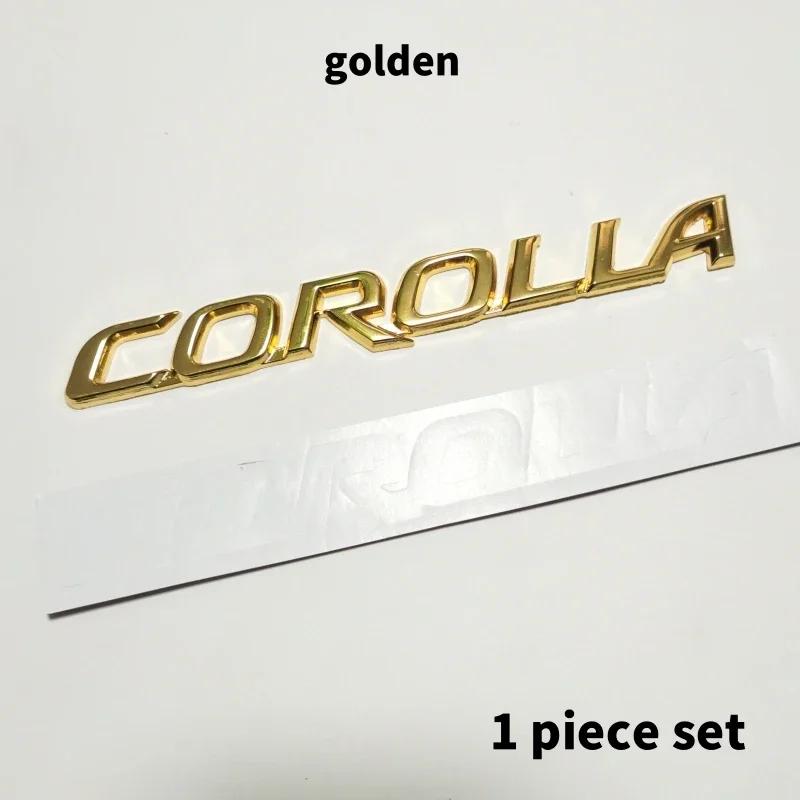 

3D Metal Toyota Corolla Emblem Badge For Toyota Corolla Cross Rear Trunk logo Car Stickers Accessory золотистый