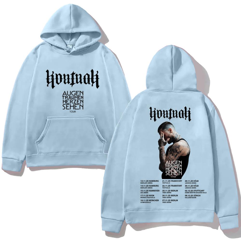 Kontra K 2025NEW Hoodie Graphic Print Punk Sweatshirt AUGEN TRÄUMEN HERZEN SEHEN TOUR Popular Clothing Unisex Pullovers