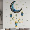 3D Star & Moon Wall Stickers - Self-Adhesive Festival Decorations for Living Room & Bedroom