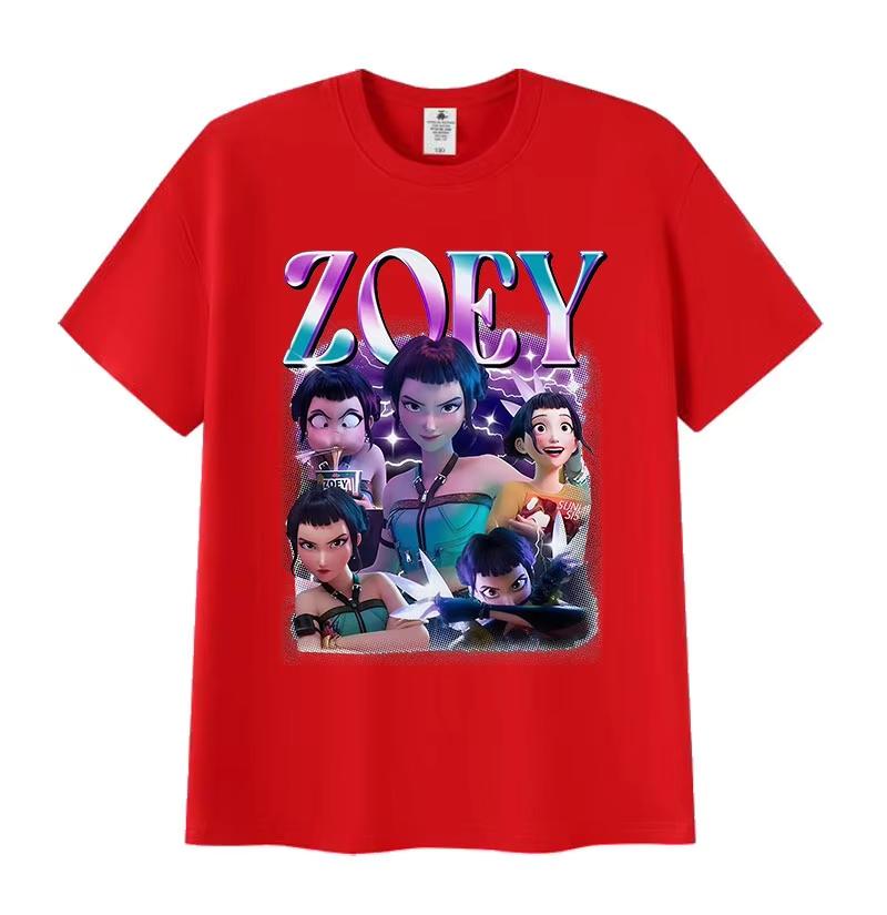 Zoey Huntrix Kpop Dämonenjäger Grafik T-Shirts Herren Damen Retro Hochwertig Mode T-shirt Lässig Übergroße Baumwoll-Tees