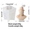 3D Buddhas Silicone Candle Mould for Handmade Soap Gypsum Resin Aromatherapy Candle Mold Desktop Decors for Any Occasion