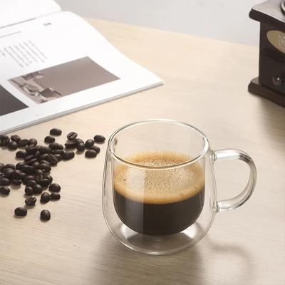 Hitzebeständiges doppelwandiges Glasbecher-Set für Bier und Kaffee, handgefertigt, Bierbecher, Tee, Whiskybecher, transparentes Trinkgeschirr