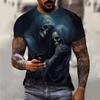 Tricouri Bărbați Tricou cu Imprimeu Craniu Tricouri Grafice cu Craniu pentru Bărbați Haine de Vară pentru Bărbați Tricouri Bărbați Mânecă Scurtă Tricou Haine Harajuku