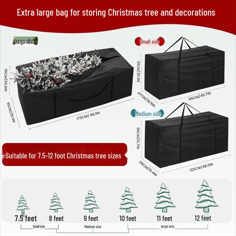 Oxford Cloth Large Capacity Christmas Tree & Furniture Storage Bag - Rainproof & Dustproof Cover