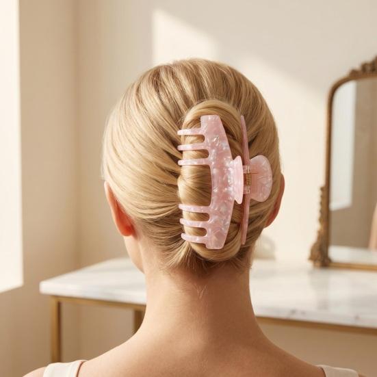 Haarkralle Hohl Design Anti-Rutsch-Zähne Hinterkopf Duschclip Leicht Mittlere Größe Hai-Haarkralle Vielseitiges Haaraccessoire