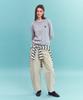 Seteo (W) Belted Cotton Barrel Fit Pants Beige