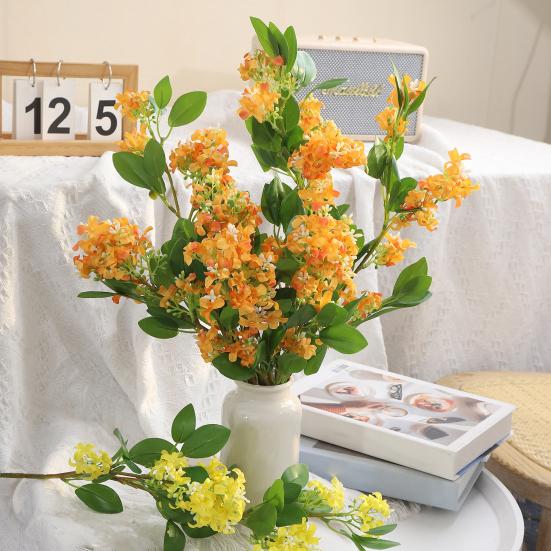 30" Künstliche Fliederblüten Falsche Rittersporn Löwenmaul Stiele Kunstseide Blumen Zweige für Floristik Hochzeit Zuhause Tischmittelstück