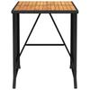 3 Piece Bistro Set with Cushions Black Poly Rattan