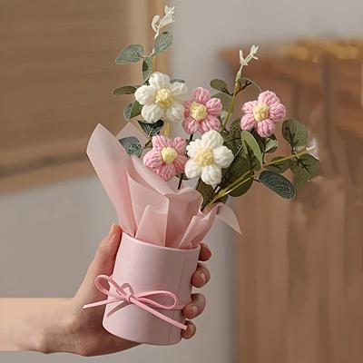 Handcrafted Crochet Flower Bouquet-Includes 5 Crochet Flowers, for Mother's Day, Birthdays, Christmas Gifts Anniversary Gifts