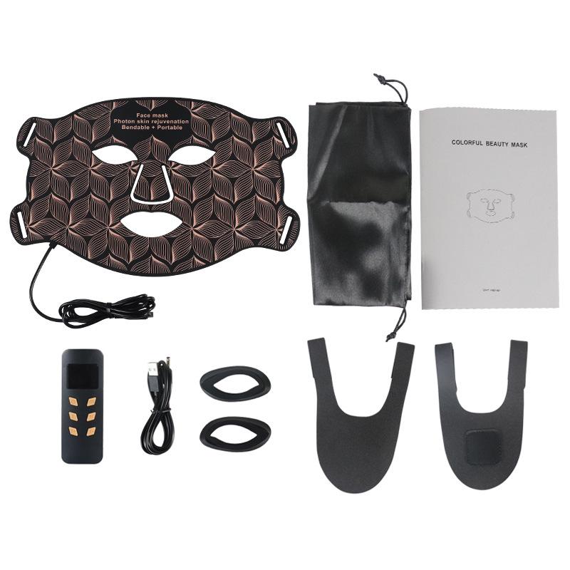 LED Spectrometer Beauty Mask with Neck, Seven-Color Light Therapy, Red Light Rejuvenation, Home-Use Large Panel